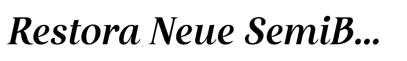 Restora Neue SemiBold Italic